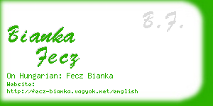 bianka fecz business card